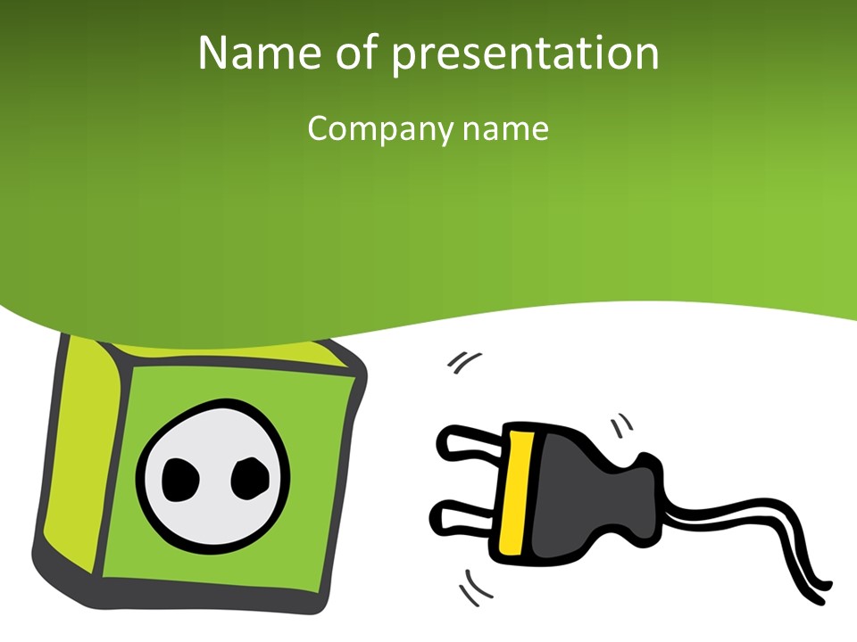 A Green Box With A Cartoon Character On It PowerPoint Template