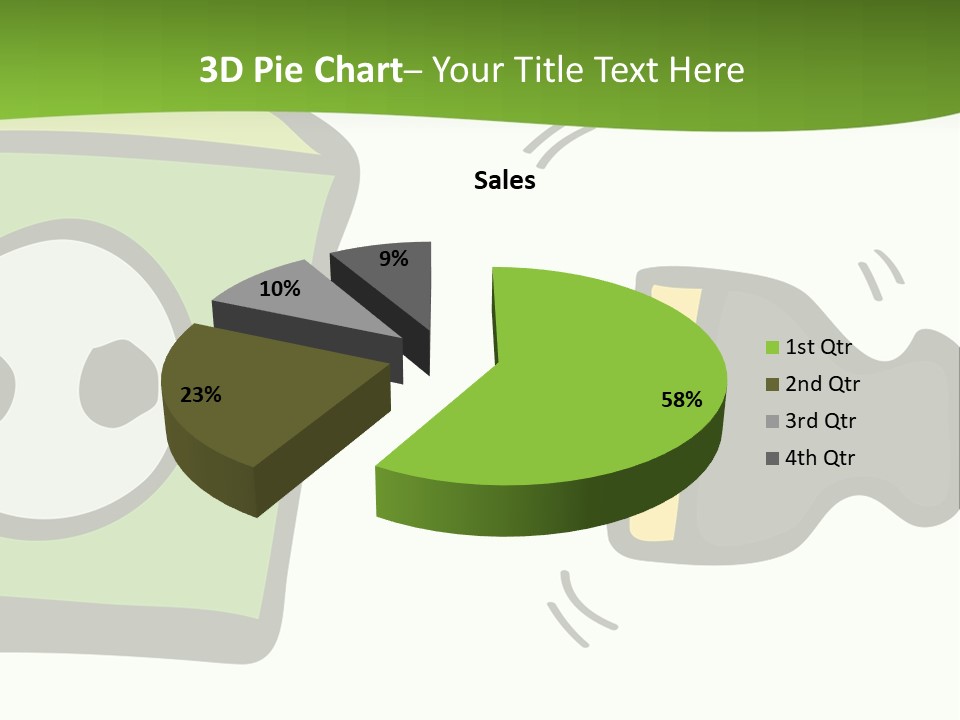 A Green Box With A Cartoon Character On It PowerPoint Template
