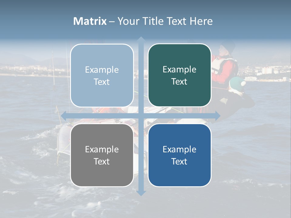 A Man Riding A Sailboat On Top Of A Body Of Water PowerPoint Template