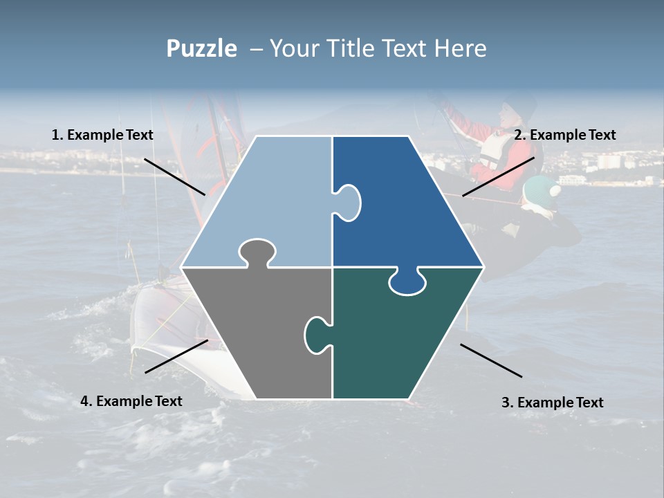 A Man Riding A Sailboat On Top Of A Body Of Water PowerPoint Template