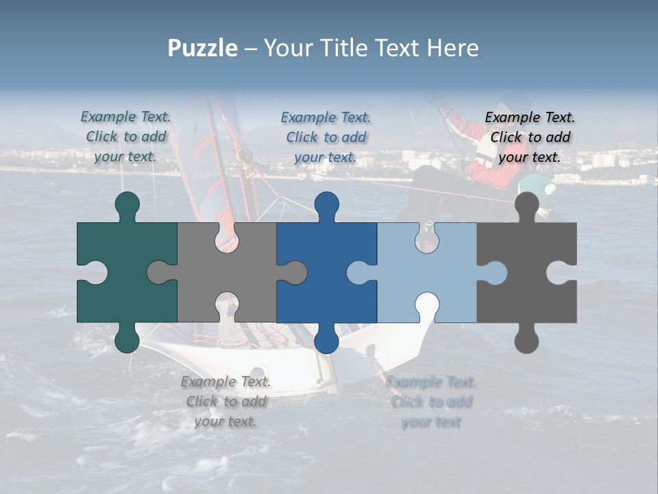 A Man Riding A Sailboat On Top Of A Body Of Water PowerPoint Template