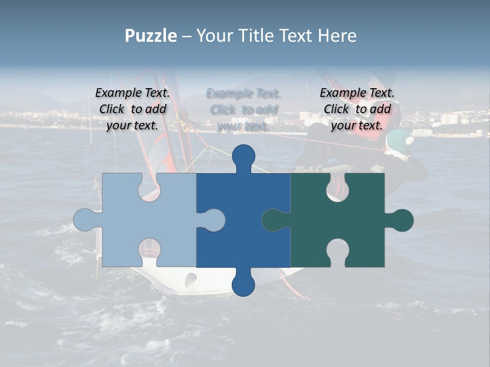 A Man Riding A Sailboat On Top Of A Body Of Water PowerPoint Template