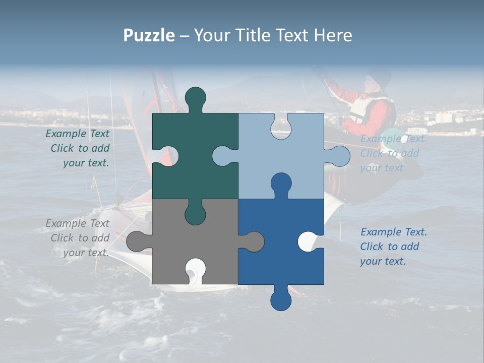 A Man Riding A Sailboat On Top Of A Body Of Water PowerPoint Template