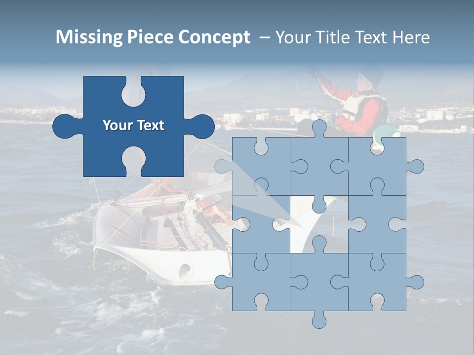 A Man Riding A Sailboat On Top Of A Body Of Water PowerPoint Template