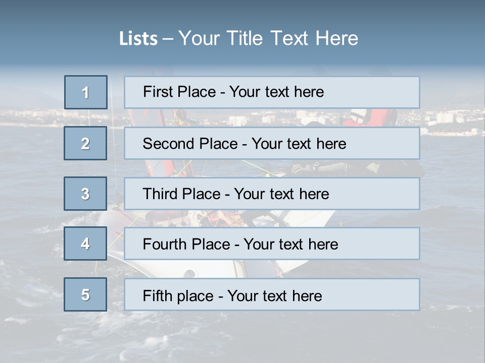 A Man Riding A Sailboat On Top Of A Body Of Water PowerPoint Template