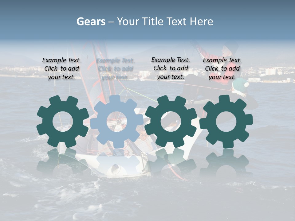 A Man Riding A Sailboat On Top Of A Body Of Water PowerPoint Template