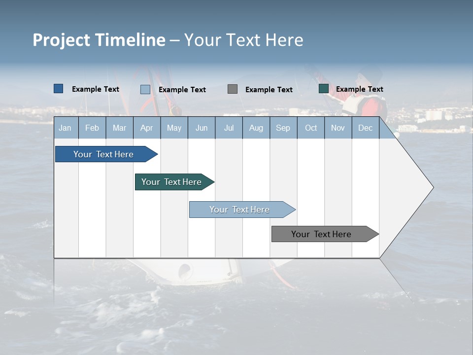 A Man Riding A Sailboat On Top Of A Body Of Water PowerPoint Template