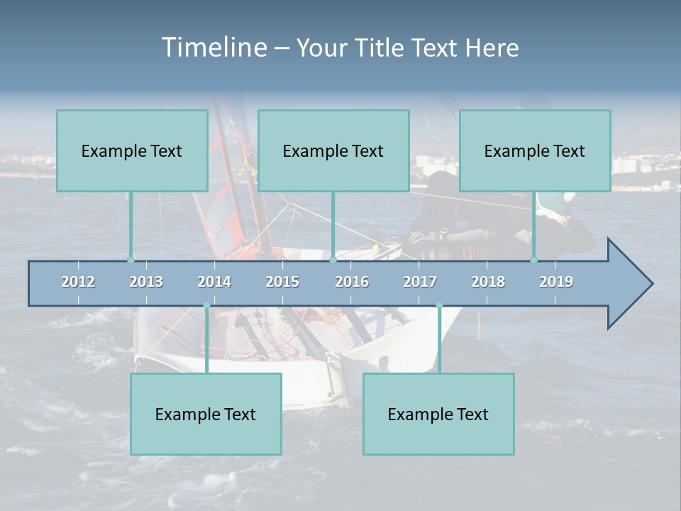A Man Riding A Sailboat On Top Of A Body Of Water PowerPoint Template
