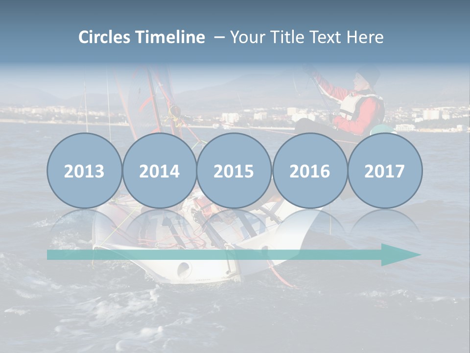 A Man Riding A Sailboat On Top Of A Body Of Water PowerPoint Template