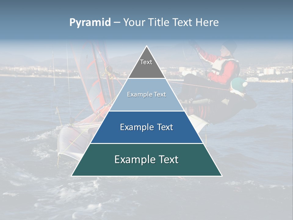 A Man Riding A Sailboat On Top Of A Body Of Water PowerPoint Template