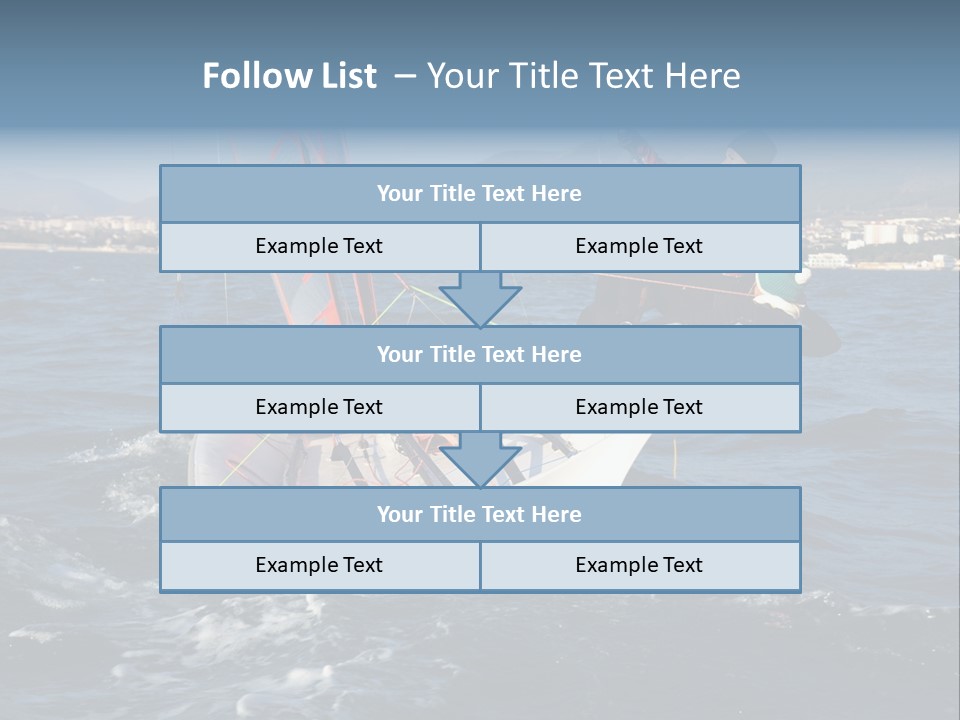 A Man Riding A Sailboat On Top Of A Body Of Water PowerPoint Template