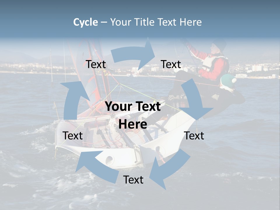 A Man Riding A Sailboat On Top Of A Body Of Water PowerPoint Template