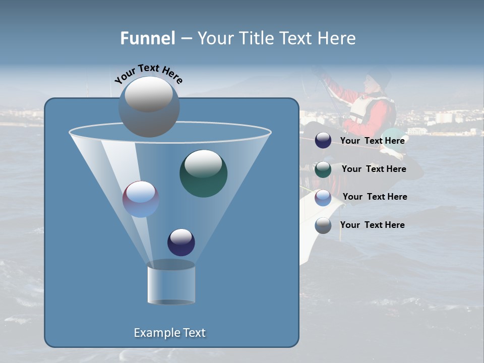 A Man Riding A Sailboat On Top Of A Body Of Water PowerPoint Template