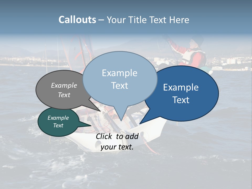 A Man Riding A Sailboat On Top Of A Body Of Water PowerPoint Template