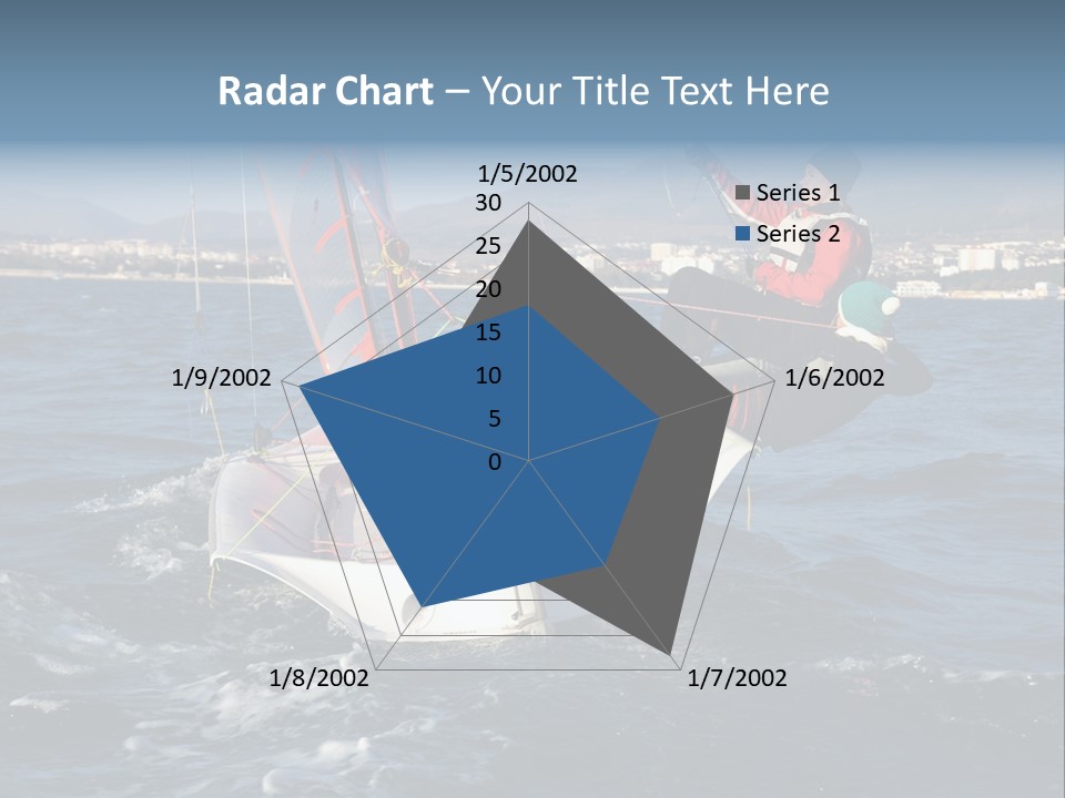 A Man Riding A Sailboat On Top Of A Body Of Water PowerPoint Template