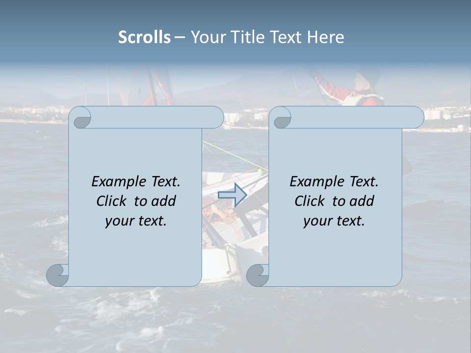 A Man Riding A Sailboat On Top Of A Body Of Water PowerPoint Template