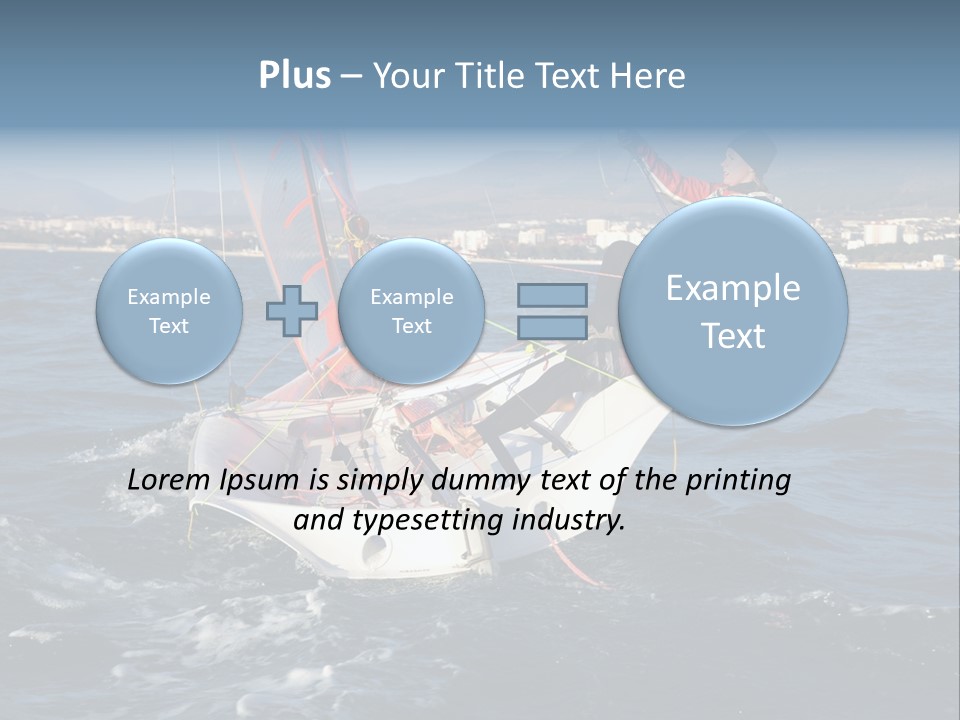 A Man Riding A Sailboat On Top Of A Body Of Water PowerPoint Template