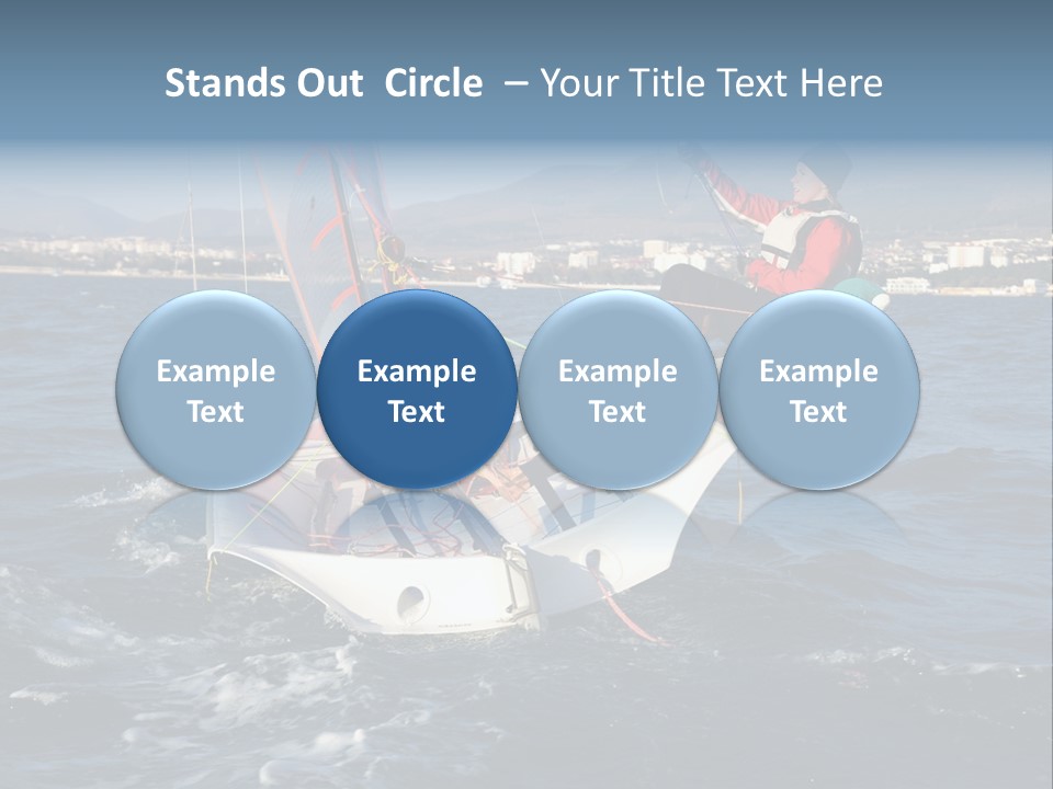 A Man Riding A Sailboat On Top Of A Body Of Water PowerPoint Template