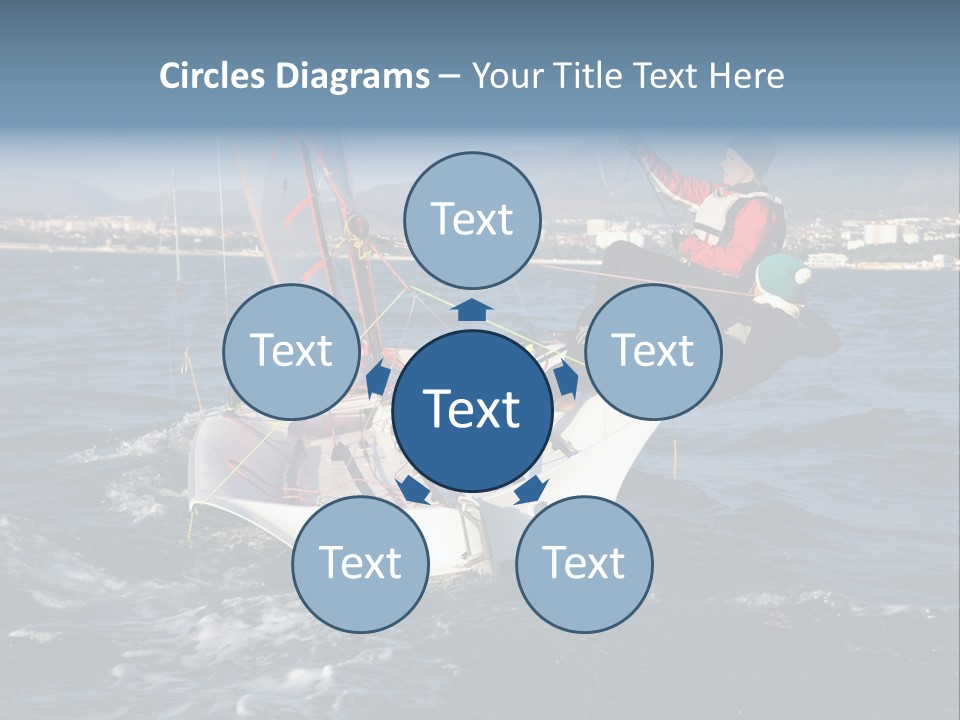 A Man Riding A Sailboat On Top Of A Body Of Water PowerPoint Template