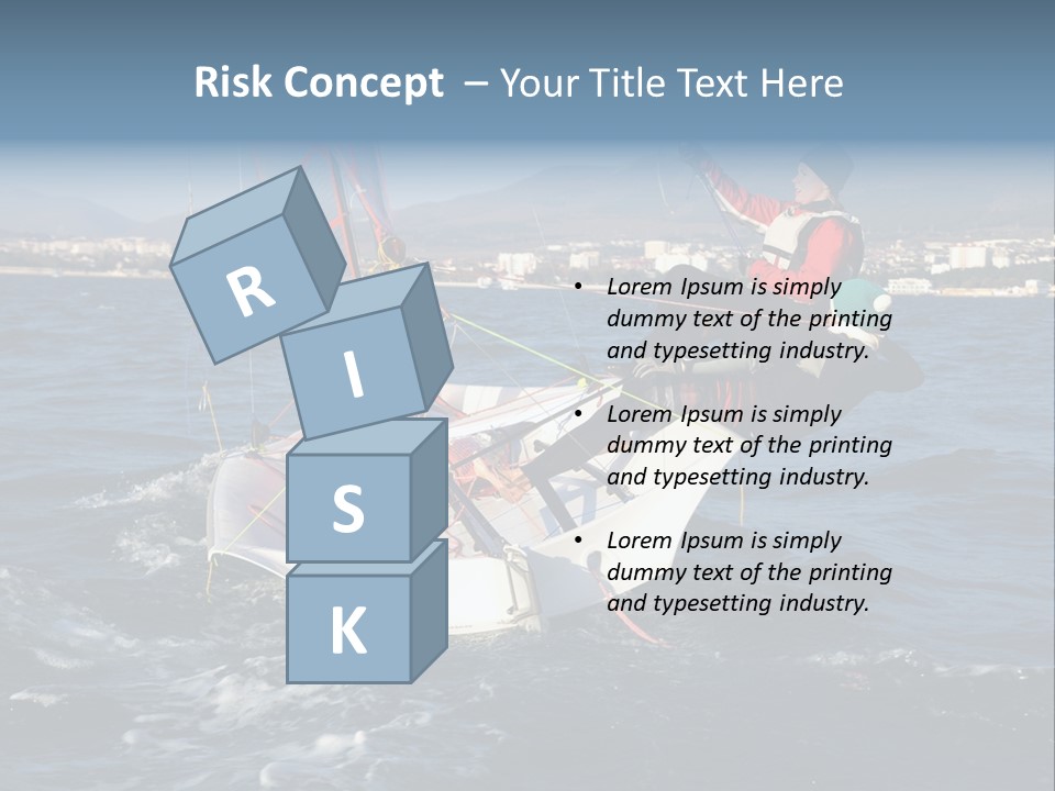 A Man Riding A Sailboat On Top Of A Body Of Water PowerPoint Template