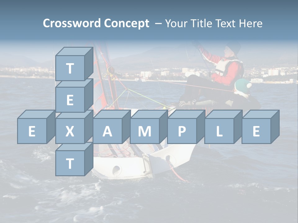 A Man Riding A Sailboat On Top Of A Body Of Water PowerPoint Template