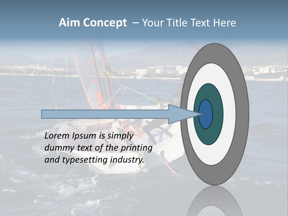 A Man Riding A Sailboat On Top Of A Body Of Water PowerPoint Template