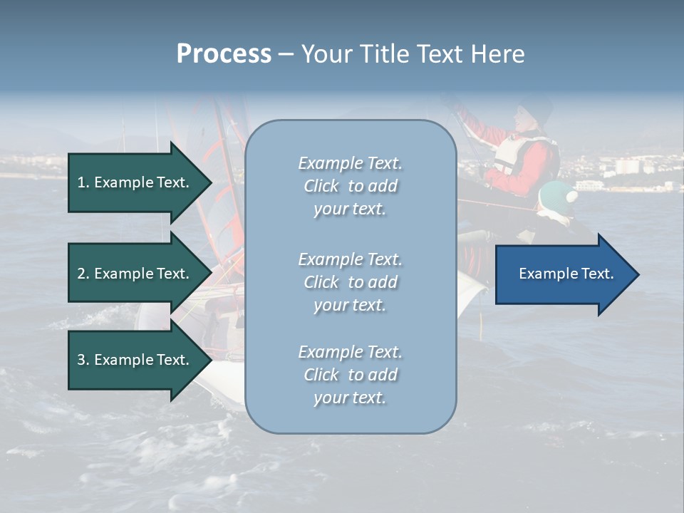 A Man Riding A Sailboat On Top Of A Body Of Water PowerPoint Template
