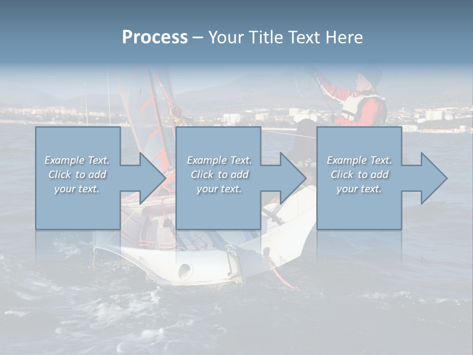 A Man Riding A Sailboat On Top Of A Body Of Water PowerPoint Template