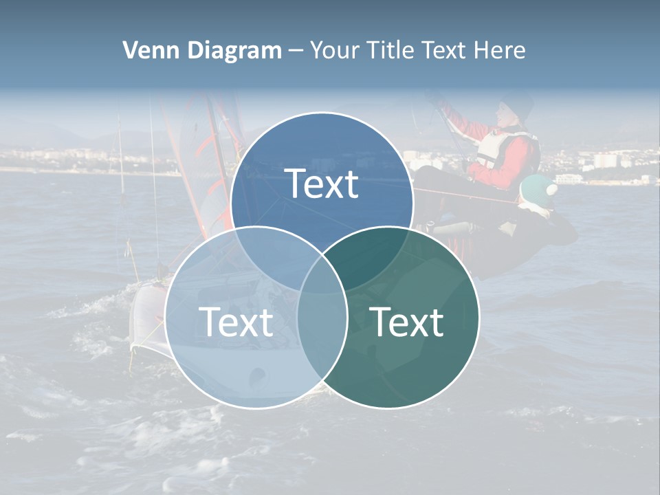 A Man Riding A Sailboat On Top Of A Body Of Water PowerPoint Template