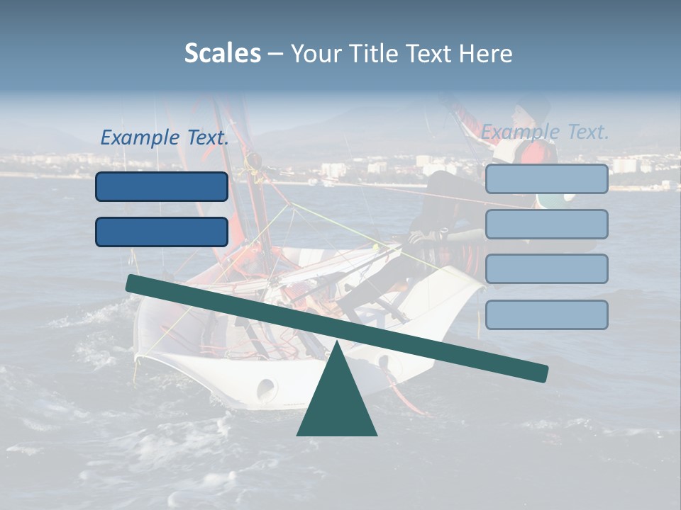 A Man Riding A Sailboat On Top Of A Body Of Water PowerPoint Template