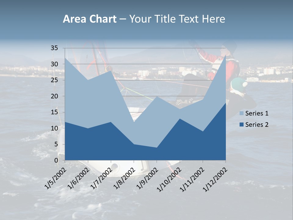 A Man Riding A Sailboat On Top Of A Body Of Water PowerPoint Template