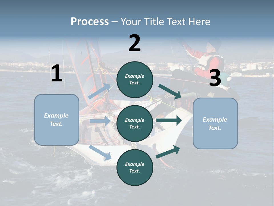 A Man Riding A Sailboat On Top Of A Body Of Water PowerPoint Template