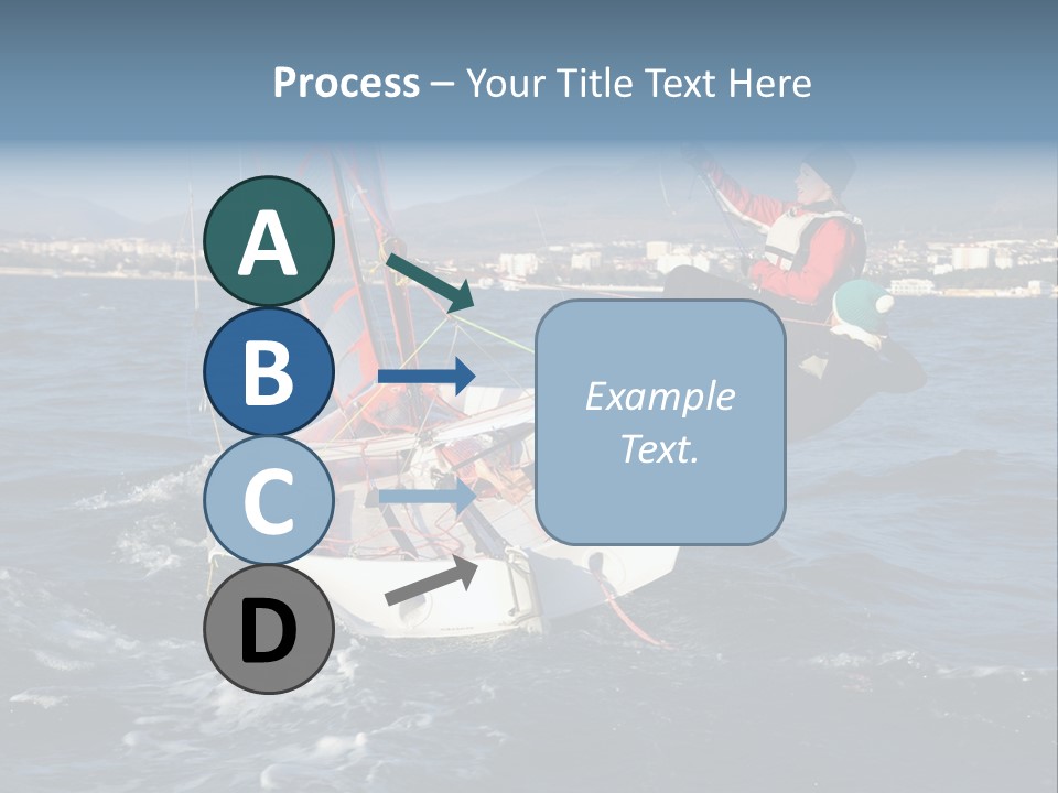 A Man Riding A Sailboat On Top Of A Body Of Water PowerPoint Template