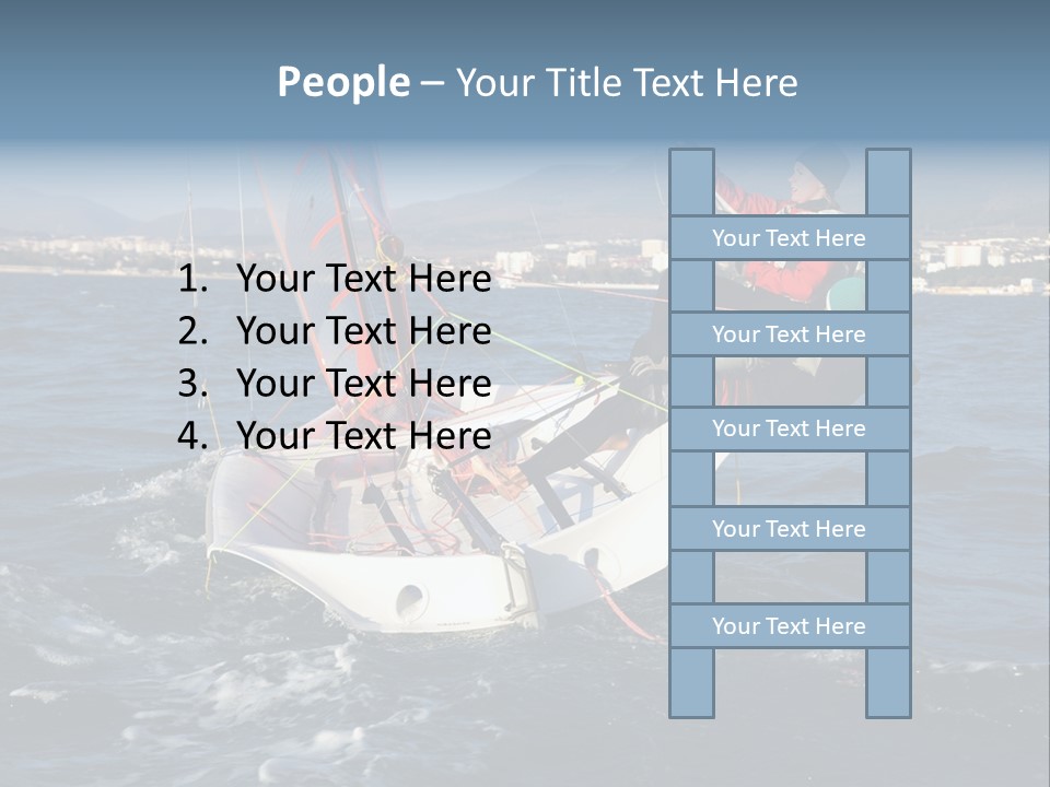 A Man Riding A Sailboat On Top Of A Body Of Water PowerPoint Template