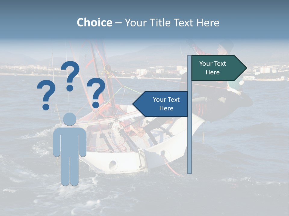 A Man Riding A Sailboat On Top Of A Body Of Water PowerPoint Template