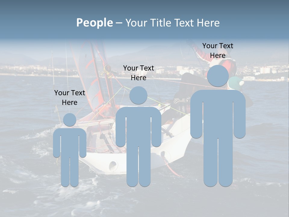 A Man Riding A Sailboat On Top Of A Body Of Water PowerPoint Template