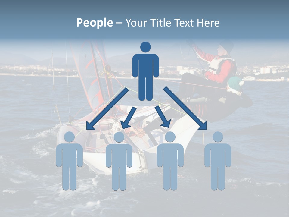 A Man Riding A Sailboat On Top Of A Body Of Water PowerPoint Template