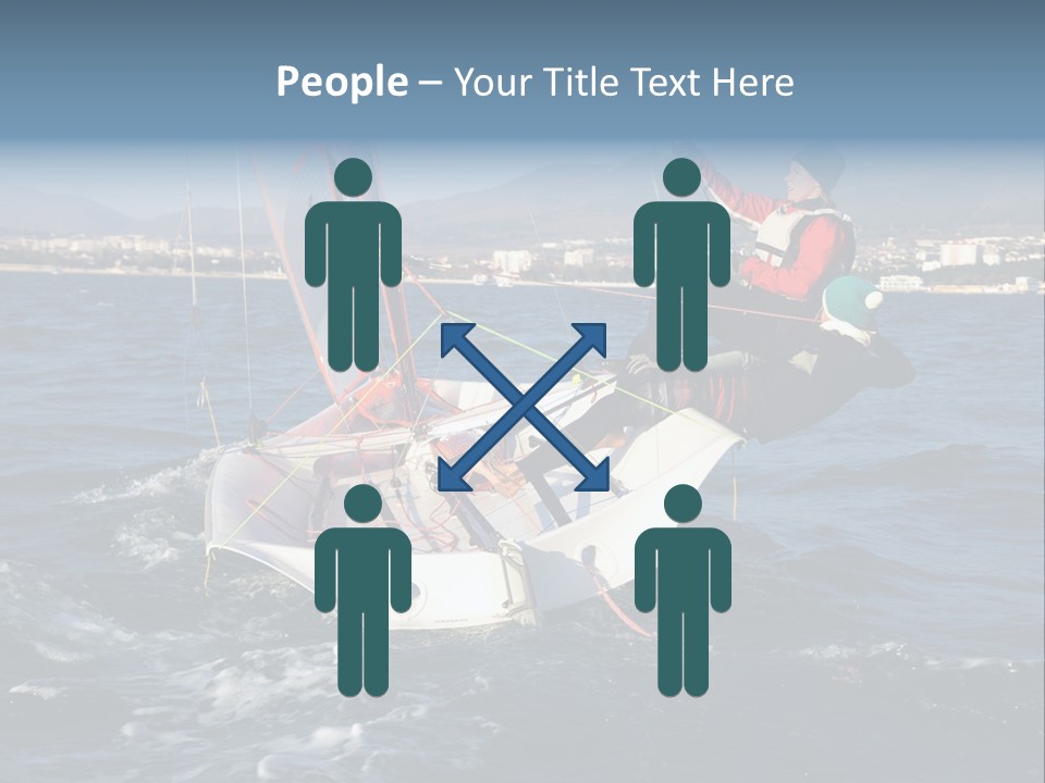 A Man Riding A Sailboat On Top Of A Body Of Water PowerPoint Template