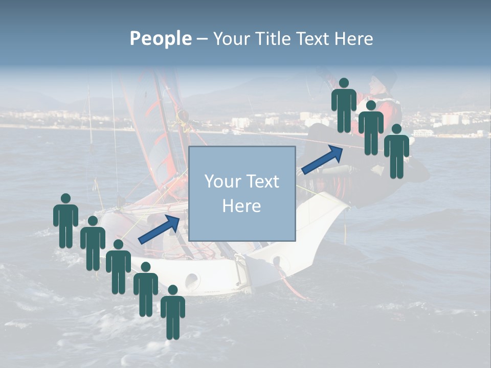 A Man Riding A Sailboat On Top Of A Body Of Water PowerPoint Template