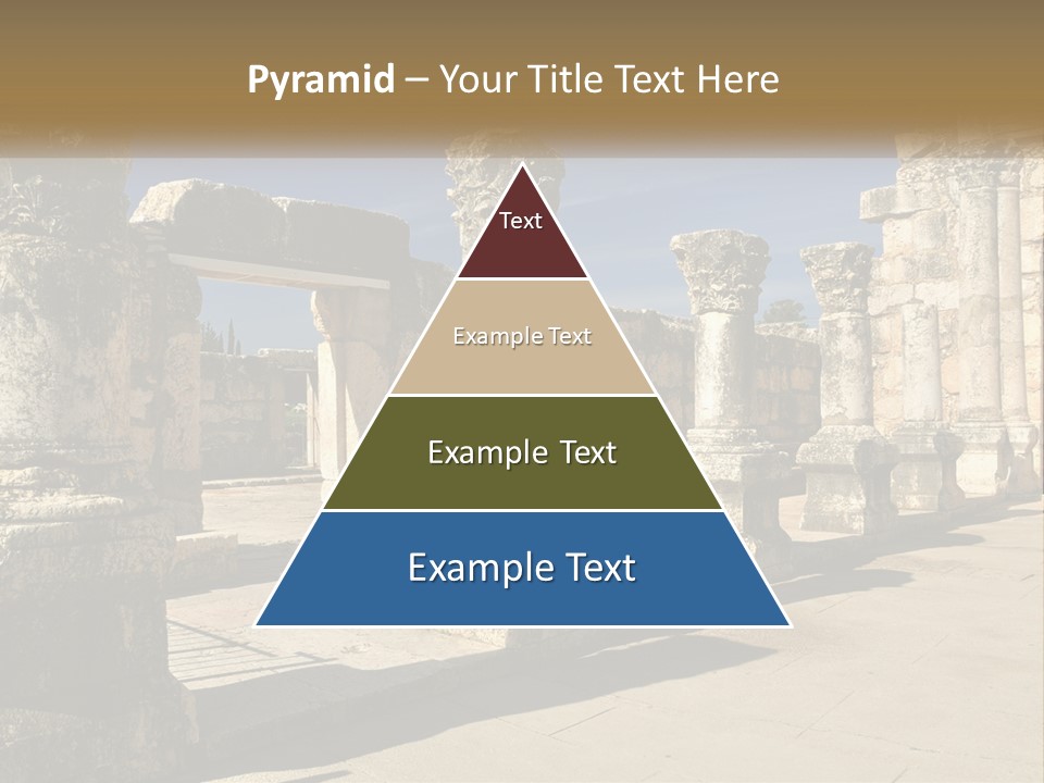A Group Of Ancient Ruins With Columns In The Foreground PowerPoint Template