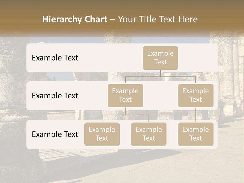 A Group Of Ancient Ruins With Columns In The Foreground PowerPoint Template