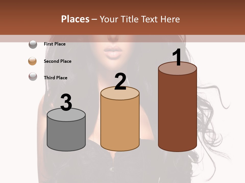 A Woman In A Corset With Long Black Hair PowerPoint Template