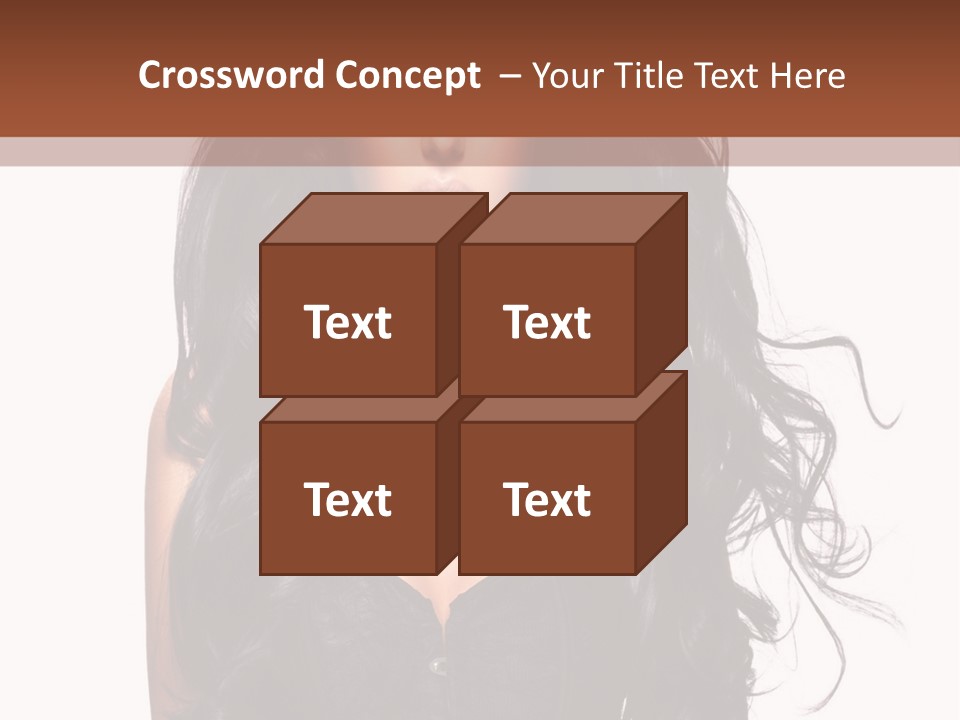 A Woman In A Corset With Long Black Hair PowerPoint Template
