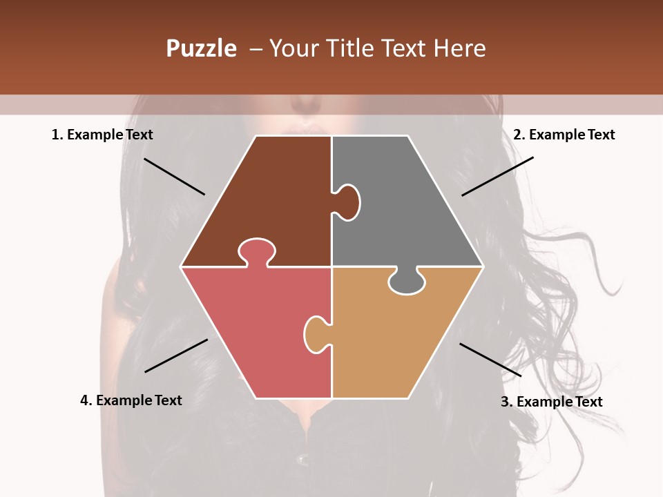 A Woman In A Corset With Long Black Hair PowerPoint Template