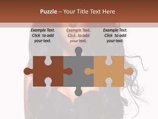 A Woman In A Corset With Long Black Hair PowerPoint Template