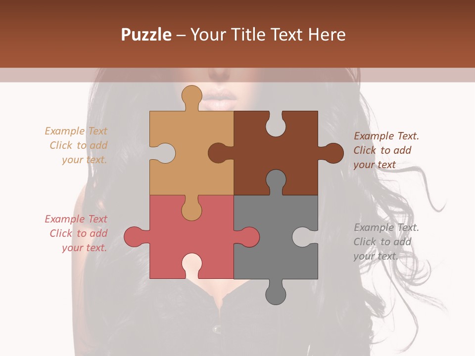 A Woman In A Corset With Long Black Hair PowerPoint Template