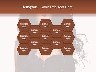 A Woman In A Corset With Long Black Hair PowerPoint Template