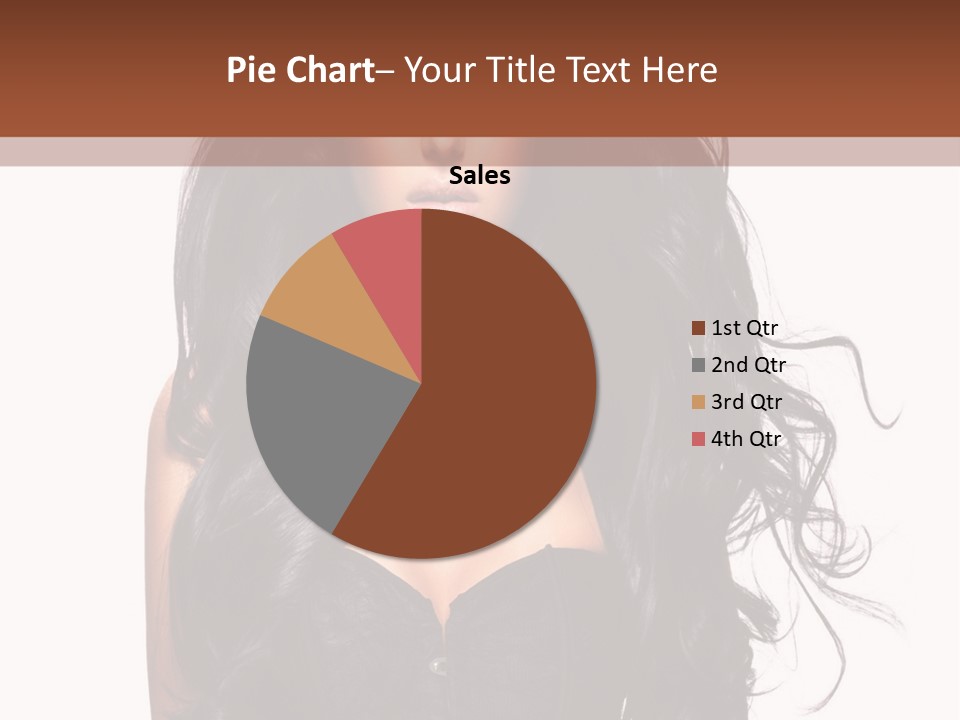 A Woman In A Corset With Long Black Hair PowerPoint Template