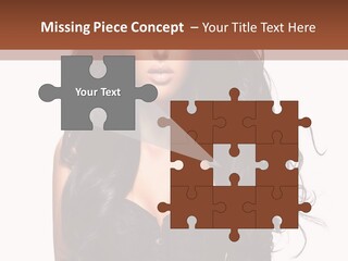 A Woman In A Corset With Long Black Hair PowerPoint Template