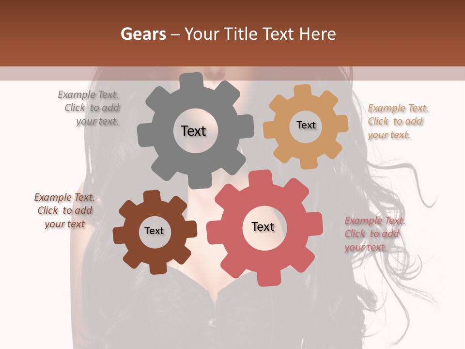 A Woman In A Corset With Long Black Hair PowerPoint Template